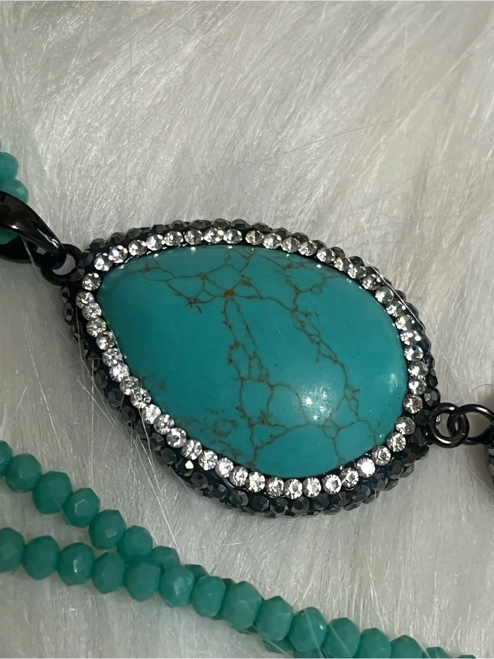 Joan Rivers Long Turquoise Necklace